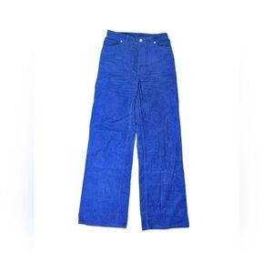 Monki Corduroy Wide Leg Pants High Rise Cotton Retro 90s Y2K Straight Leg Size 4